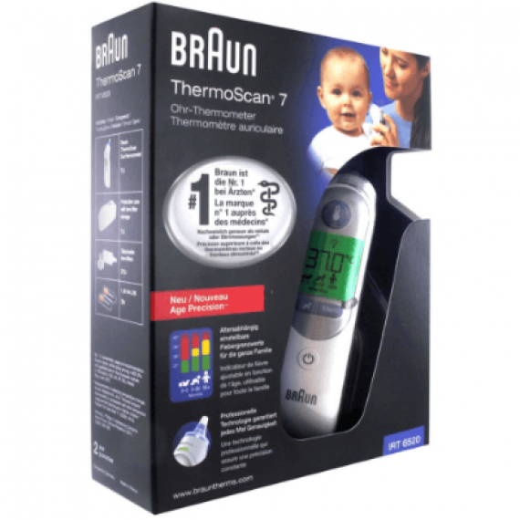 百靈牌 Braun ThermoScan 7 IRT 6520 紅外線嬰兒兒童耳溫槍 白色