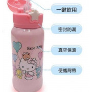 Sanrio 三麗鷗Hello Kitty吸管不鏽鋼保溫瓶 500ml (保溫瓶)