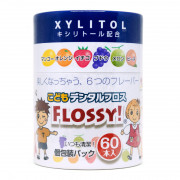 日本 FLOSSY 兒童安全牙線棒 水果牙線 60支入