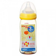 Pigeon 新款母乳實感PPSU奶瓶(黃色動物圖案) 240ml