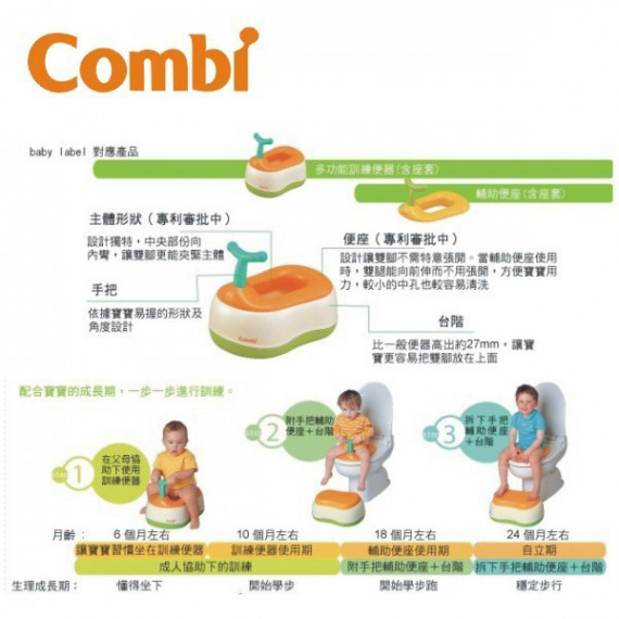 日本 Combi 三階段學習廁所