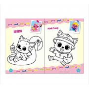 Pinkfong x BabyShark 碰碰狐 炫亮貼塗畫【貼塗本】