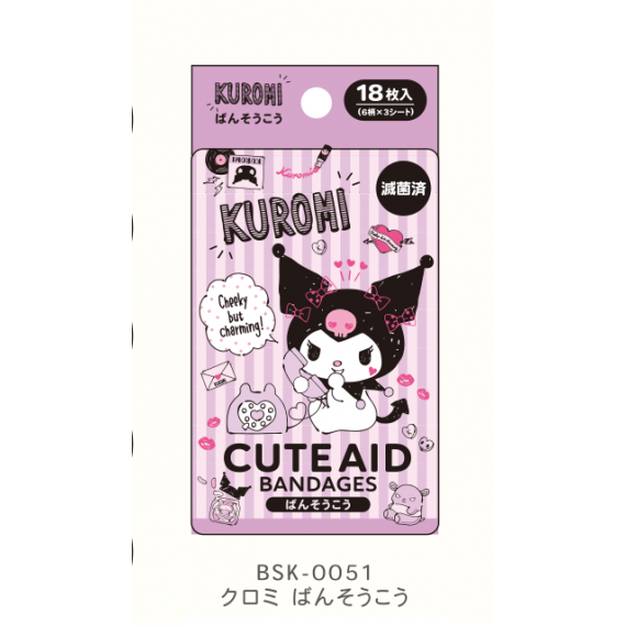 日本製 兒童膠布18入組 Kuromi