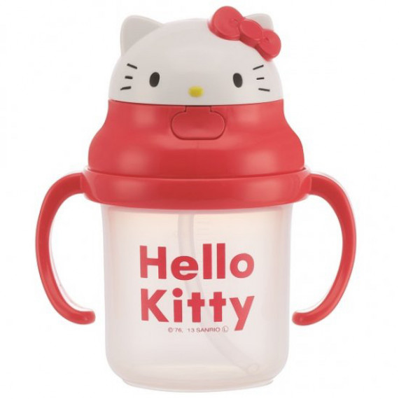 Skater 迪士尼米奇雙手握把吸管學習杯 230ml Hello Kitty