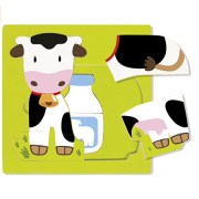 Goula Puzzle 3 Levels Cow 乳牛成長拼圖