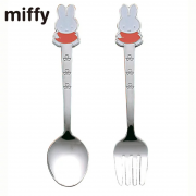 日本製 MIFFY 不銹鋼匙羹叉套裝（橙色）