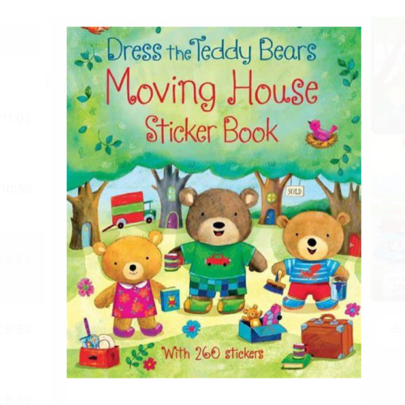 FIRST STICKER BOOK-Dress The Teddy Bears Moving House