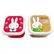 日本製 Miffy 迷你方形微波保鮮盒2入組 130ml