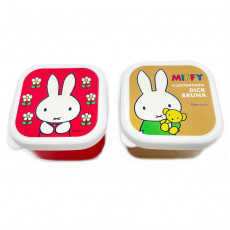 日本製 Miffy 迷你方形微波保鮮盒2入組 130ml