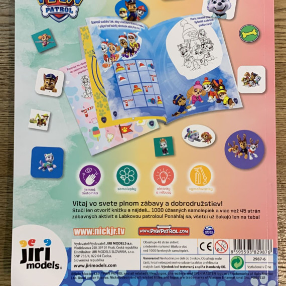 Paw Patrol 1000張貼紙+邏輯思維遊戲書