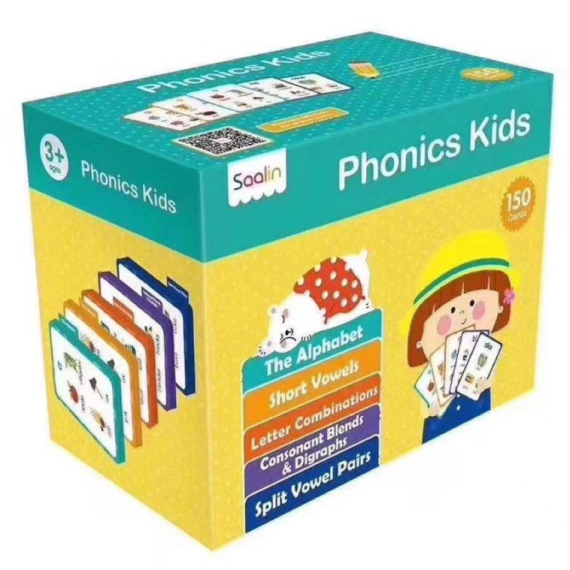 Saalin - Phonics Kids｜150張Phonics 學習卡 + 5本練習