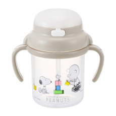 日本製 Snoopy 雙耳吸管學習杯200ml 8m+