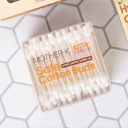 Mother-K - 100%純棉安全幼兒棉棒 - Nature Newborn Baby 100% Cotton Bud(100pc)