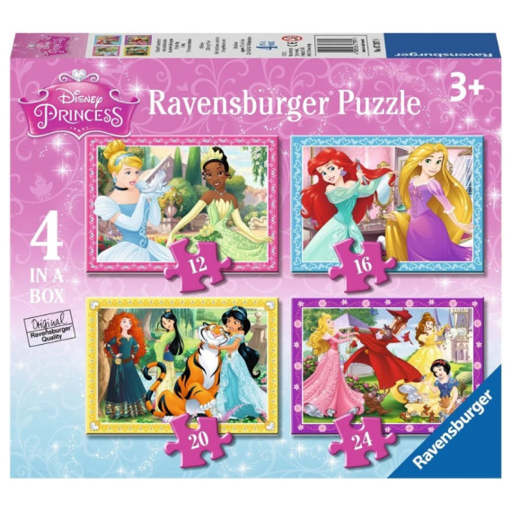 英國直送 Disney Princess Ravensburger 4in1 puzzle set