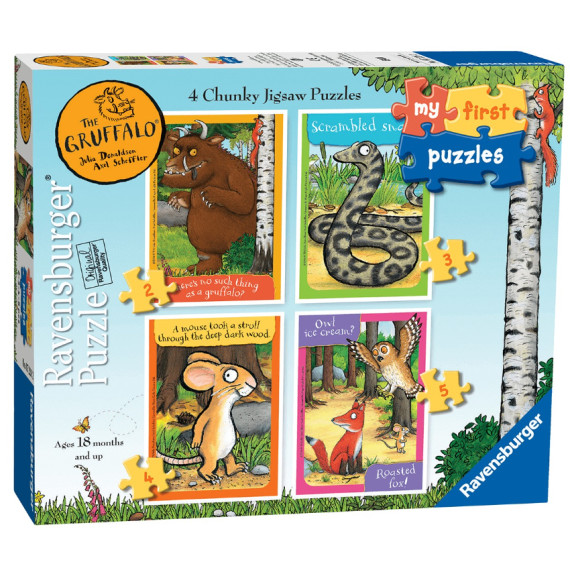 英國直送 The Gruffalo Ravensburger 4in1 puzzle set