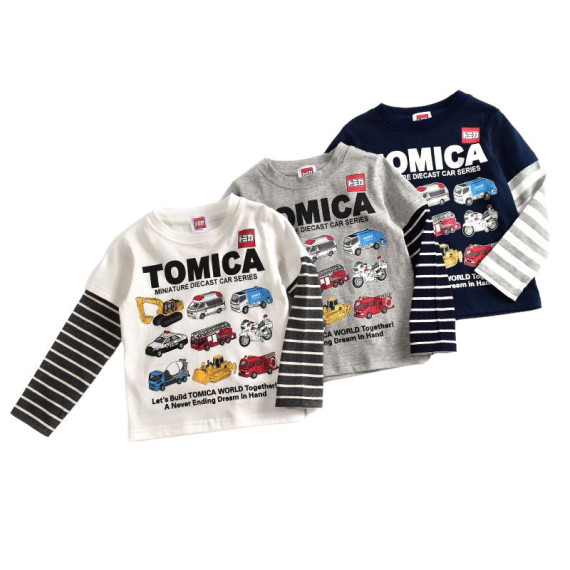 Tomica 假兩件男童長袖Tee 100-140