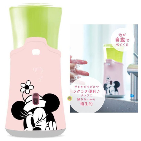 日本 MUSE 感應式泡沫給皂機 附專用補充液~秋冬限定萊姆香 Minnie Mouse