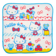 Hello Kitty 純棉紗布方巾連膠盒