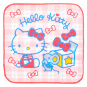 Hello Kitty 純棉紗布方巾連膠盒