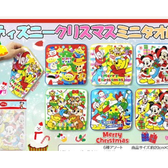 Disney 聖誕主題小手巾(1 pack 6條)