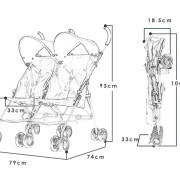 COOL KIDS嬰兒雙人推車超輕便攜傘車折疊