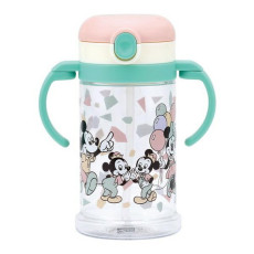 2023款 Skater Disney Mickey Mouse 可摺疊式手柄 One Touch 開關吸管式學習水杯 370ml