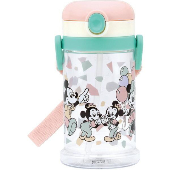 2023款 Skater Disney Mickey Mouse 可摺疊式手柄 One Touch 開關吸管式學習水杯 370ml