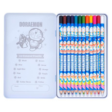 Doraemon 12色鐵盒木顏色 