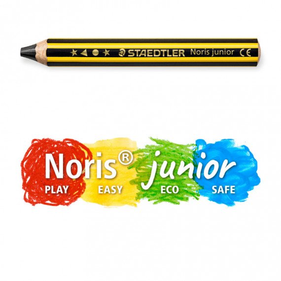 Staedtler - 施德樓 Noris junior 初學特粗鉛筆(黃黑桿), 2B, 9.5mm粗, 單枝掛裝 