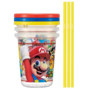 日本製 Skater Super Mario 吸管派對水杯隨身杯 320ml 3個裝