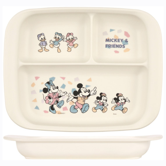 Skater Mickey Mouse嬰兒抗菌食物分隔餐碟