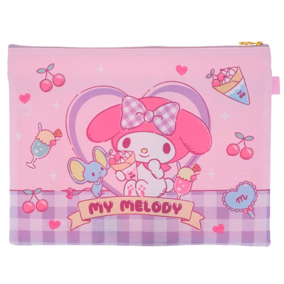 My Melody 布文件袋 3拉鍊格