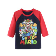 2023款 Super Mario 童裝拼色中袖Tee 100-150cm