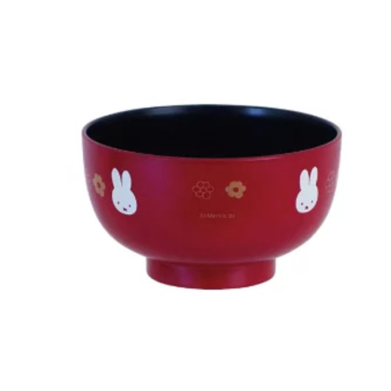 日本製 miffy漆器碗 紅色