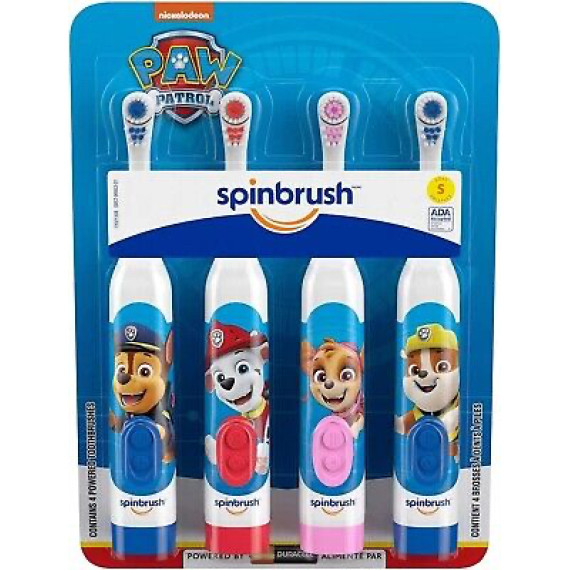 Spinbrush - 兒童電動牙刷套裝 4 件裝 - PAW Patrol 汪汪隊立大功