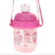 Hello Kitty 330ml BPA & BPS Free 膠水樽連飲管及頸繩 9-8329-1