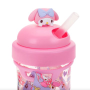 My Melody 330ml BPA & BPS Free 膠水樽連飲管及頸繩 9-8329-2