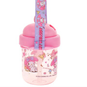 My Melody 330ml BPA & BPS Free 膠水樽連飲管及頸繩 9-8329-2